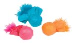 Kylies Brights Assorted Plastic Paper Ball Rattlers with Feather Cat Toy Large 3 pk Online now