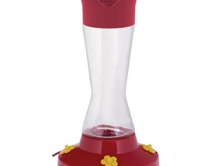 Perky-Pet Hummingbird 16 oz Glass Plastic Pinch Waist Nectar Feeder 4 ports Online Hot Sale