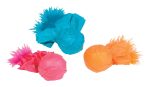 Kylies Brights Assorted Plastic Paper Ball Rattlers with Feather Cat Toy Large 3 pk Online now