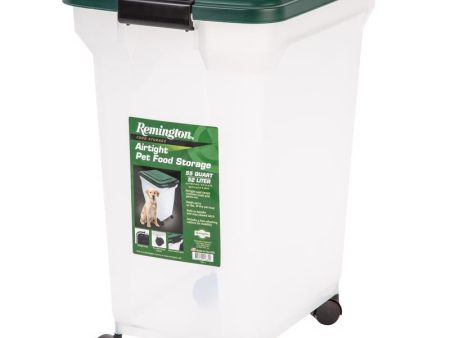 Remington Green Plastic 55 qt Pet Food Container For All Animals For Sale