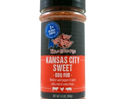 Three Little Pigs Kansas City Sweet BBQ Rub 6.5 oz on Sale