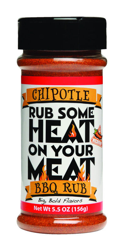 RUB SOME HEAT ON YOUR MEAT Chipotle BBQ Rub 5.5 oz Online