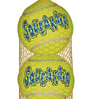 Kong Squeaker Green Rubber Pet Tennis Balls Medium 3 pk For Discount