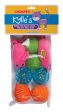 Chomper Kylies Brights Assorted Plush Rubber Mouse and Ball Pet Toy Large 8 pc Fashion