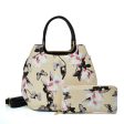 VK5630-KHAKI - Shell Set Bag With Flowers And Butterflies And Special Handle Design For Discount