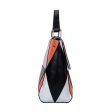 VK5177 Orange - Diamond Pattern Patchwok Women Handbag Fashion