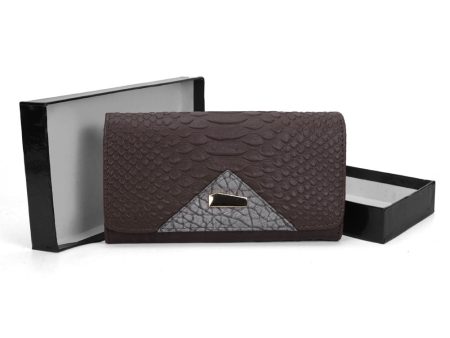 VKP1456 Coffee - Hasp Snakeskin Pattern Women Wallet Online