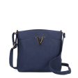 VK2042-1 Navy - Metal Bar Detail Cross Body Bag Online now