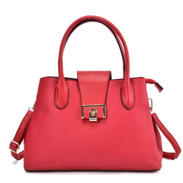 VK5536 RED - Simple Solid Color Handbag Supply