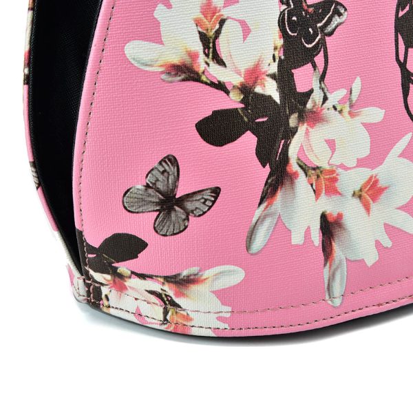 VK5630-PKN - Shell Set Bag With Flowers And Butterflies And Special Handle Design on Sale