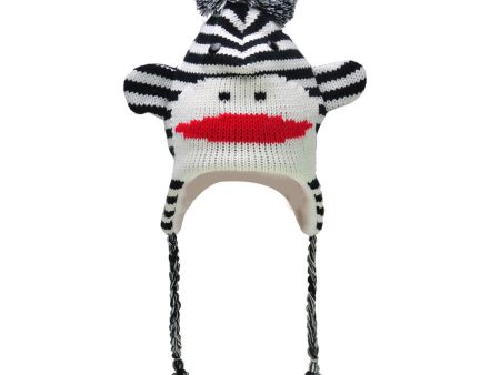 HGRQ180 Black&White  -  Shark Shaped Knitted Winter Hat (Was £3.00) For Discount