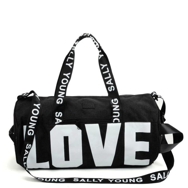 SY2187 BLACK - Hand-held Dual-purpose Traveling Bag With Oblique Shoulder Fashion