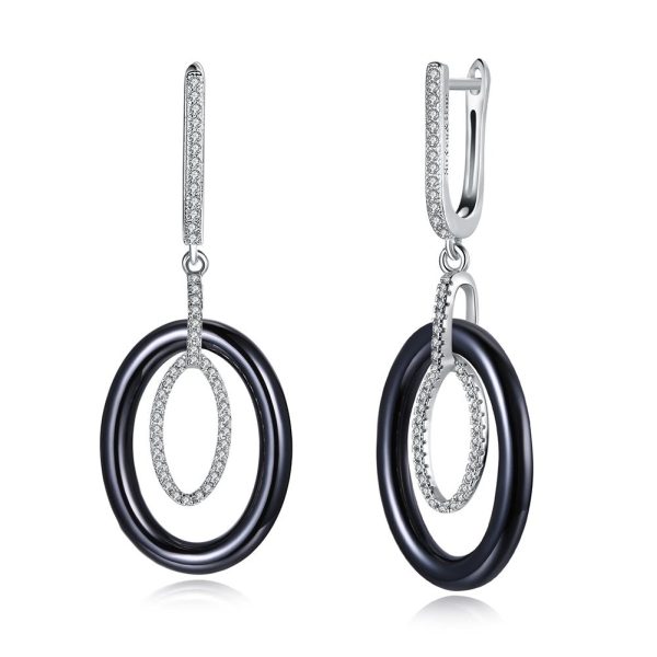 SH-CE041 Fashion Silver Dangle Earrings For Sale