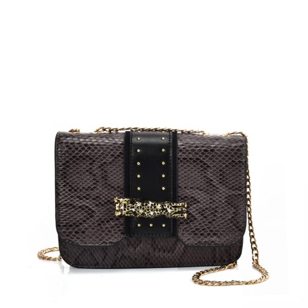 VK2118 GREY - Snakeskin Chain Bag For Women For Cheap