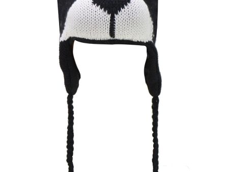 HGRQ189 Black&White  -  Lovely Dog Shaped Knitted Winter Hat (Was £3.00) For Cheap