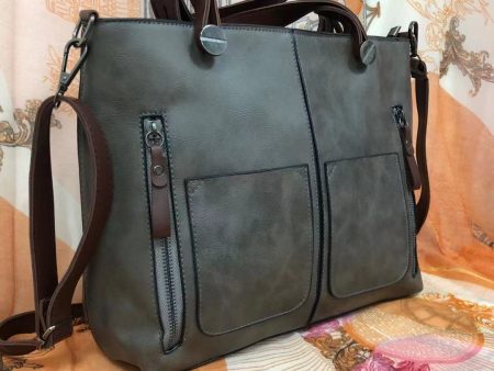 ZY0063 Grey Vintage handbag Fashion