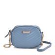 SY2172 BLUE - Chain Handbag With V-shaped Line Design Supply