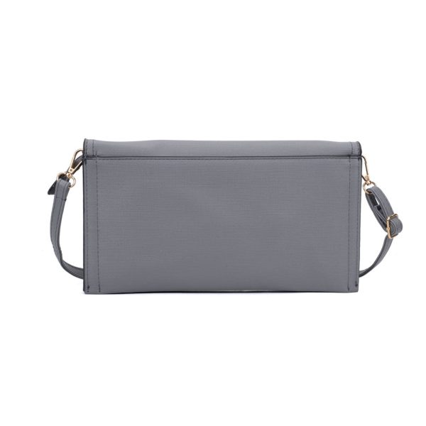 VK5305 Grey - Women Solid Metal Decoration Handbag Online Sale