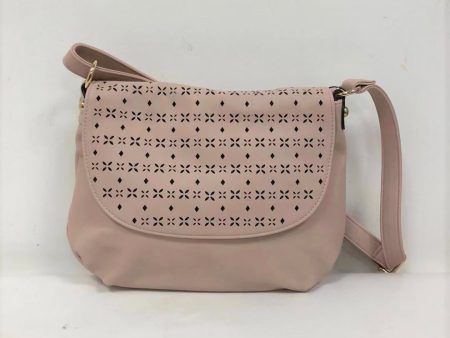 ZY0044 Light pink Women crossbody bag with hollow design Cheap