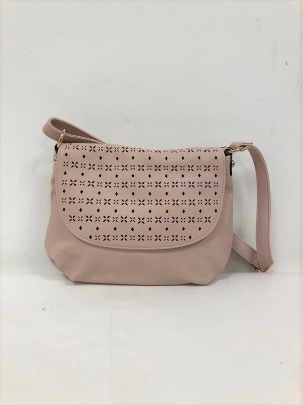 ZY0044 Light pink Women crossbody bag with hollow design Cheap