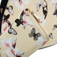 VK5630-KHAKI - Shell Set Bag With Flowers And Butterflies And Special Handle Design For Discount