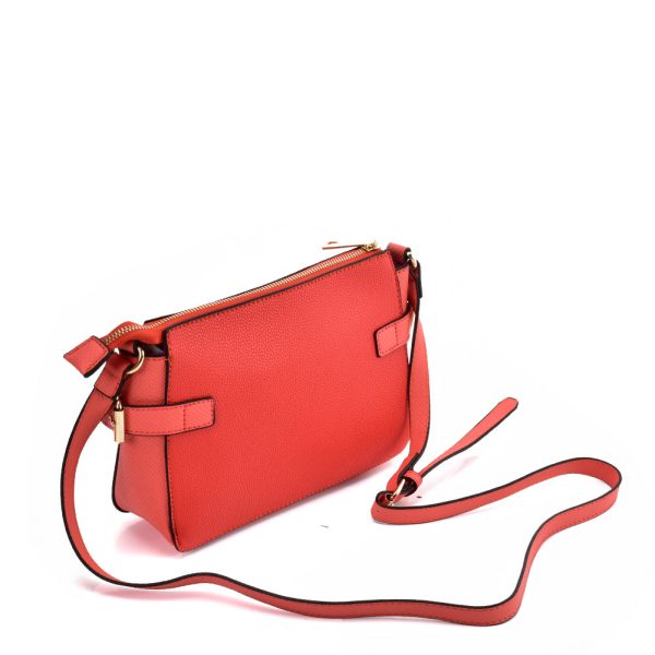 SY2203 ORANGE - Handbag With Buckle Design For Women Hot on Sale