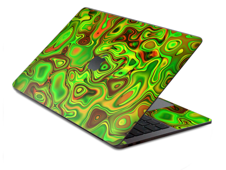 Green Glass Trippy Psychedelic | Skin For Macbook Pro 13 inch Retina Touch Bar | fits Model A1706, A1708, A3164, A1989, A3358 Online Hot Sale