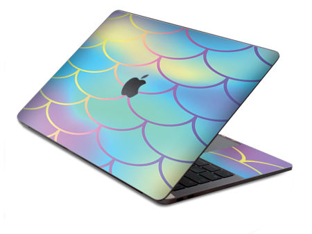 Pastel Colorful Mermaid Scales | Skin For Macbook Pro 13 inch Retina Touch Bar | fits Model A1706, A1708, A3164, A1989, A3358 Online