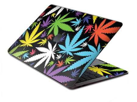 Colorful Weed Leaves Leaf | Skin For Macbook Pro 13 inch Retina Touch Bar | fits Model A1706, A1708, A3164, A1989, A3358 Online Hot Sale