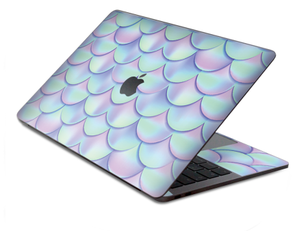 Mermaid Scales Blue Pink | Skin For Macbook Pro 13 inch Retina Touch Bar | fits Model A1706, A1708, A3164, A1989, A3358 Discount