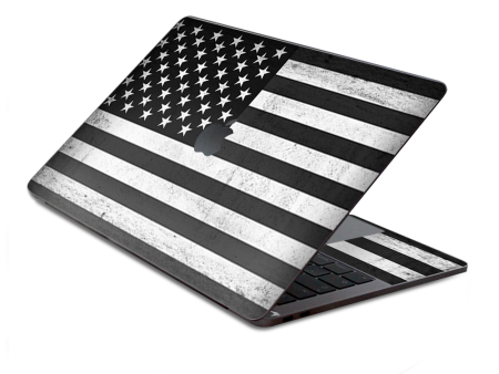 Black White Grunge Flag Usa America | Skin For Macbook Pro 13 inch Retina Touch Bar | fits Model A1706, A1708, A3164, A1989, A3358 Online