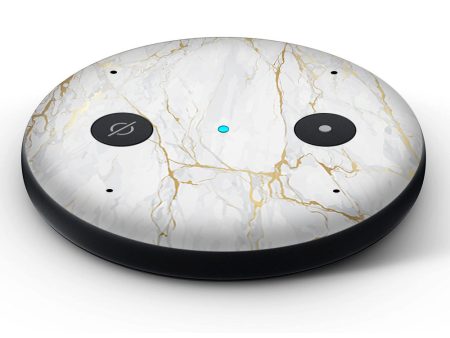 While Gold Marble | Skin For Amazon Echo Input Online now