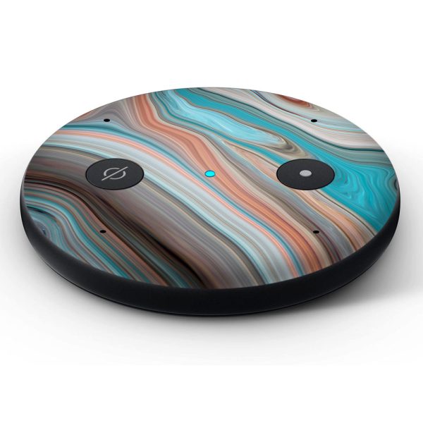 Teal Blue Blrown Geode Stone Marble | Skin For Amazon Echo Input Discount