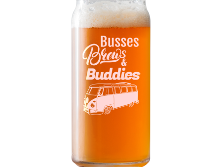 Busses, Brews, and Buddies  Beer Pint Glass on Sale