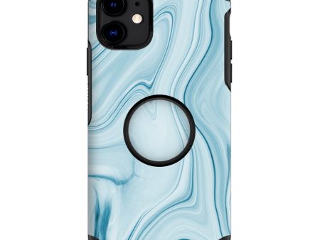 Baby Blue Ice Swirl Marble | Skin For Otter Pop Symmetry for iPhone 11 Hot on Sale