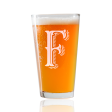 Monogram F  Beer Pint Glass Online