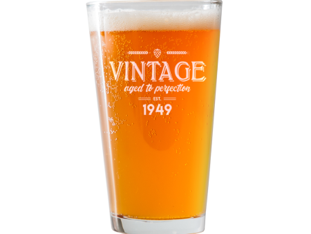 Vintage 1949 Beer Pint Glass Online Sale