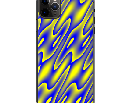 Neon Blue Yellow Trippy | Skin For Apple iPhone 11 Pro Online now