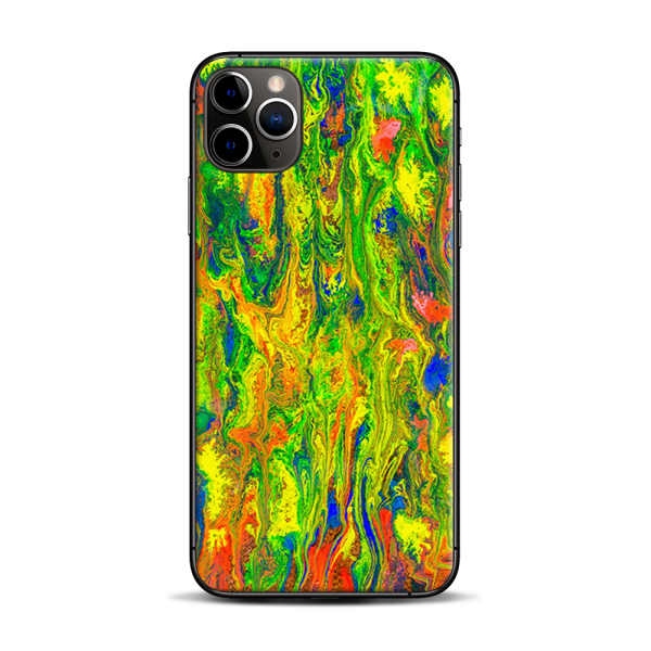 Green Trippy Color Mix Psychedelic | Skin For Apple iPhone 11 Pro Max Online Sale