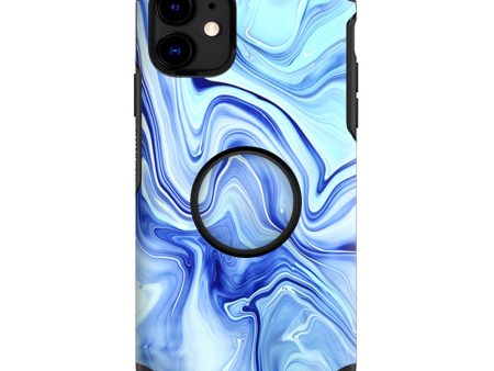 Blue Marble Rocks Glass | Skin For Otter Pop Symmetry for iPhone 11 on Sale