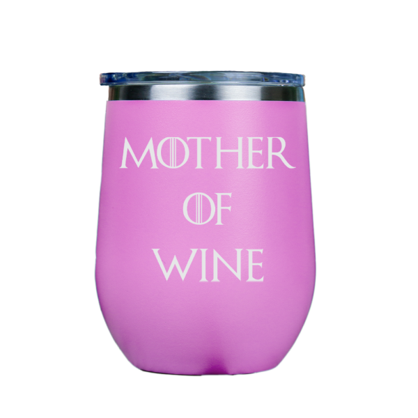 Mother of Wine  - Pink Stainless Steel Stemless Wine Glass Online