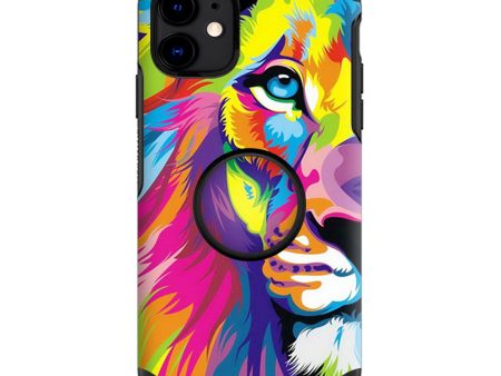 Colorful Lion Abstract Paint | Skin For Otter Pop Symmetry for iPhone 11 Supply