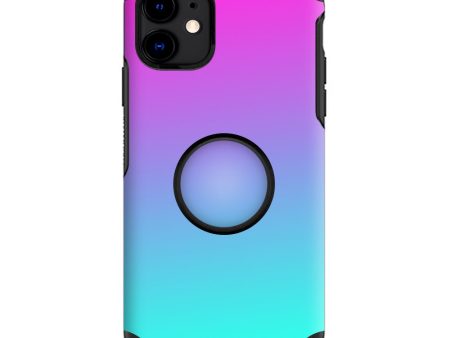 Hombre Pink Purple Teal Gradient | Skin For Otter Pop Symmetry for iPhone 11 For Cheap