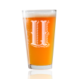 Monogram U  Beer Pint Glass Online now