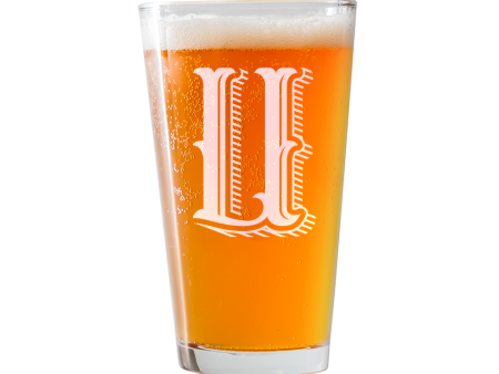 Monogram U  Beer Pint Glass Online now