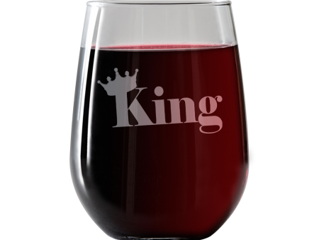 King  Stemless Wine Glass For Cheap