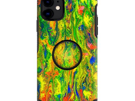 Green Trippy Color Mix Psychedelic | Skin For Otter Pop Symmetry for iPhone 11 Cheap