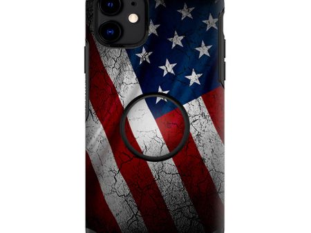 American Flag Distressed Wave | Skin For Otter Pop Symmetry for iPhone 11 For Cheap