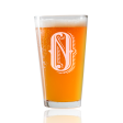 Monogram O  Beer Pint Glass Fashion