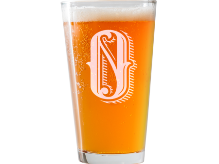 Monogram O  Beer Pint Glass Fashion